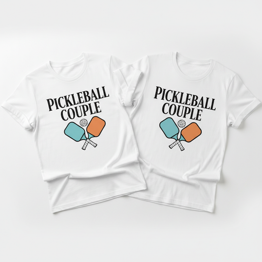 Pickleball Couple Tee - matching t-shirts for pickleball partners