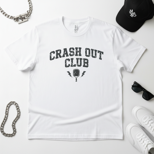 Crash Out Club Tee - funny pickleball t-shirt